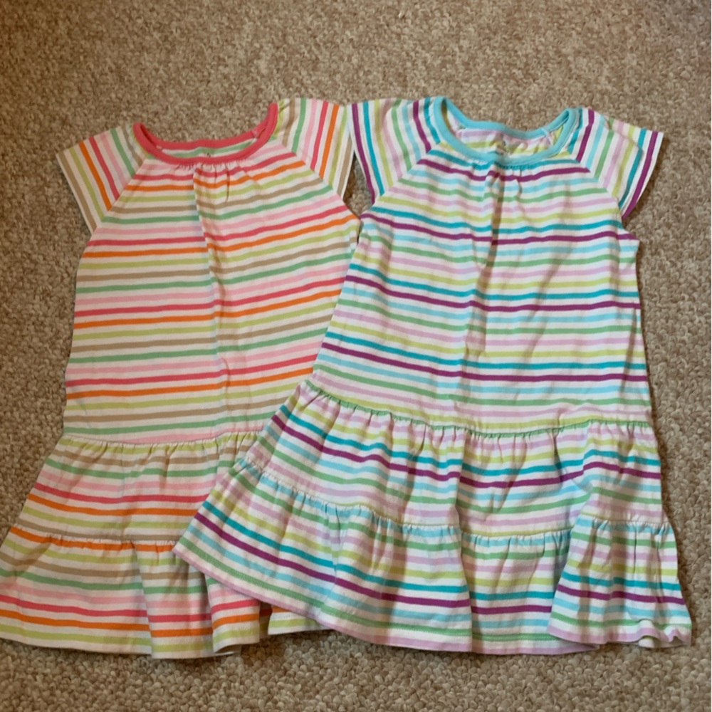 Girls striped dresses